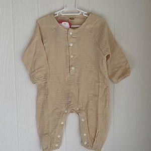 Long sleeved Muslin Romper NWT